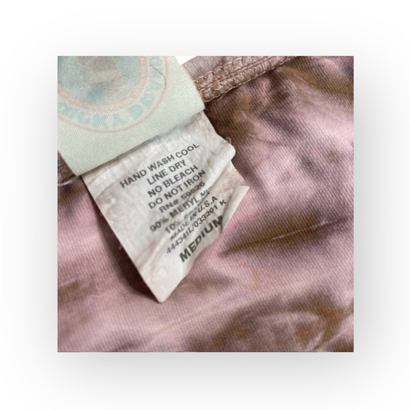 Vintage 90’s: Lucky Brand ❤︎ Side Tie Floral Tie Dye Bikini Bottoms ❤︎ Pink Tan - Picture 12 of 16